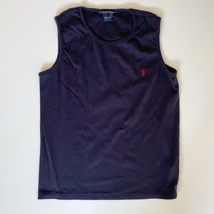 Vintage Women’s Ralph Lauren Sport Navy Blue Crewneck Sleeveless Tank Top